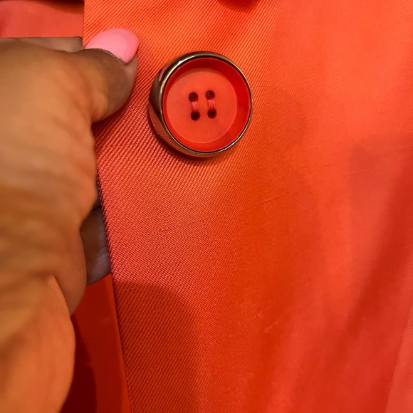 Peach coloured knee length coat size 12 - Picture 5 of 6